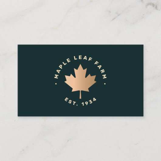 Carte de visite Gold Maple Leaf (Devant)