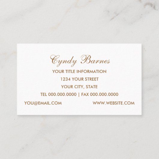 Carte de visite Gold Maple Leaf (Dos)