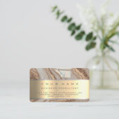 Carte De Visite Gold Marble Professional Business Consultant (Debout devant)