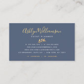 Carte De Visite Gold marine tropicale palm élégant script typograp (Dos)