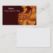 Carte de visite Gold Mehndi (Devant / Derrière)