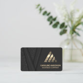 Carte De Visite Gold Metal Corporate Logo | Sleek (Debout devant)