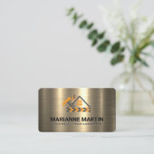 Carte De Visite Gold Metal | Home Hammers Logo | Repair (Debout devant)