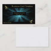 Carte De Visite Gold Metallic Ancient Logo Pérou Lignes (Devant / Derrière)