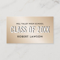 Gold Metallic Class Graduation Nom Icône sociale