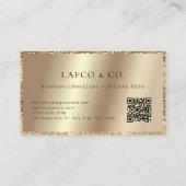 Carte De Visite Gold Metallic Foil QR Code Luxe (Dos)