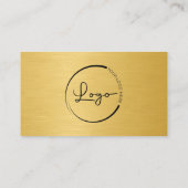 Carte De Visite Gold Metallic Professional Company Logo QR Code  (Dos)