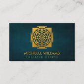 Carte De Visite Gold Metallic Sri Yantra / Sri Chakra Business (Devant)