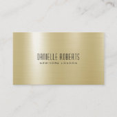 Carte De Visite Gold Metallic Stainless Steel Texture QR Code (Devant)