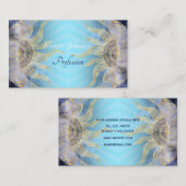 Carte De Visite Gold Moon Sun Mandala Celestial Design (Devant / Derrière)