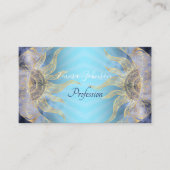 Carte De Visite Gold Moon Sun Mandala Celestial Design (Devant)