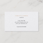 Carte De Visite Gold Music Notes Wavy Stave Violinist Elegant (Dos)