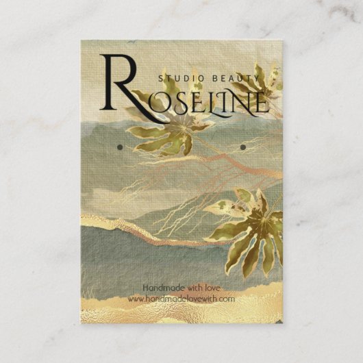 Carte De Visite Gold Nature Voir la bijouterie Palm Tree (Devant)