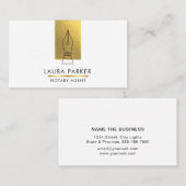 Carte de visite Gold Nib de l'agent de prêt de la  (Devant / Derrière)