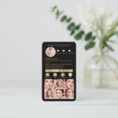 Carte De Visite Gold noir maquillage beauté Social Media Influence (Debout devant)