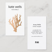 Carte De Visite Gold Ocean Corail Reef (Devant / Derrière)