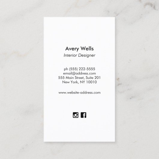 Carte De Visite Gold Ocean Corail Reef (Dos)