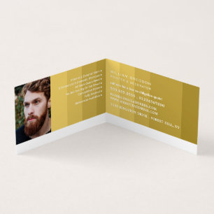 Carte De Visite Gold Ombre Stripes, Peintre & Décorateur Photo