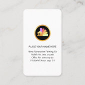 Carte De Visite Gold Paint Brush Painting Wall (Dos)