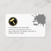 Carte De Visite Gold Paint Tools On Grey Black Layer (Dos)