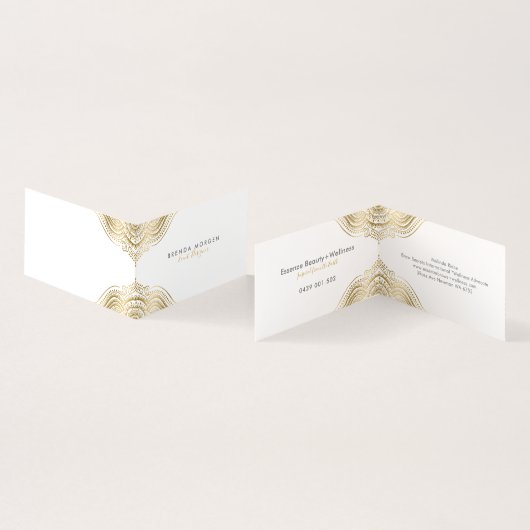 Carte De Visite Gold Paisley Mandala (Intérieur et extérieur)