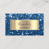 Carte De Visite Gold Parties scintillant QR Code Logo Beauté Glam (Devant)