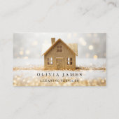 Carte De Visite Gold Parties scintillant Services de nettoyage des (Devant)