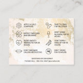 Carte De Visite Gold Pastel Botox Aftercare (Dos)