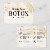 Carte De Visite Gold Pastel Botox Aftercare (Devant / Derrière)