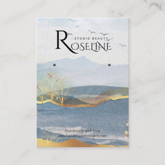 Carte De Visite Gold Payscape Peinture Bijoux souple (Devant)