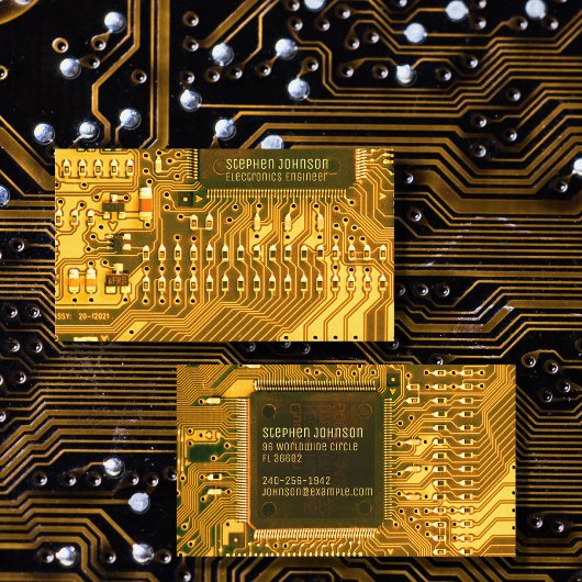 Carte De Visite Gold PCB, circuit imprimé - ingénierie technologiq