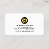 Carte De Visite Gold Plumbing Icons on Waterdrop Layer (Dos)