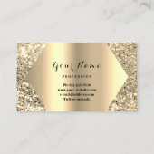 Carte De Visite Gold Professional Maquillage permanent Artiste Cor (Dos)