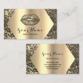 Carte De Visite Gold Professional Maquillage permanent Artiste Kis (Devant / Derrière)