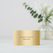 Carte De Visite Gold Qr code prime sur les médias sociaux (Debout devant)