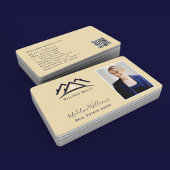 Carte De Visite Gold Real Estate Agent Photo QR Code