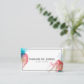 Carte De Visite Gold Red Painting Splatter Professional (Debout devant)