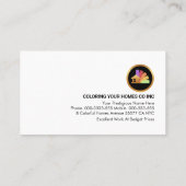 Carte De Visite Gold Roller Brush On Paint Splatter Painter (Dos)