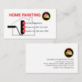 Carte De Visite Gold Roller Brush Painting Button Icons (Devant / Derrière)