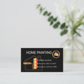 Carte De Visite Gold Roller Brush Painting Button Icons (Debout devant)