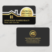 Carte De Visite Gold Roof Sunrise Border Realty (Devant / Derrière)