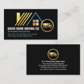 Carte De Visite Gold Rooftop Home Moved By Truck (Devant / Derrière)