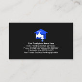 Carte De Visite Gold Rooftop Plumbing Icons (Dos)