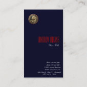 Carte De Visite Gold Sacred Eastern Dragon Medallion on Red Velvet (Dos)