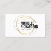 Carte De Visite Gold Scribble avec Gras Texte Conception abstraite (Devant)