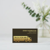 Carte De Visite Gold Semi-Camion Transport logistique (Debout devant)