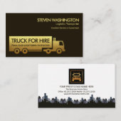 Carte De Visite Gold Semi-Camion Transport logistique (Devant / Derrière)