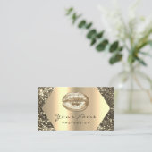Carte De Visite Gold Sepia Parties scintillant maquillage Artiste (Debout devant)