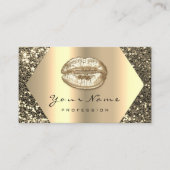 Carte De Visite Gold Sepia Parties scintillant maquillage Artiste (Devant)