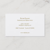 Carte De Visite Gold Sequin (Dos)